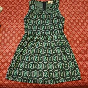 Mod Blue Green Dress